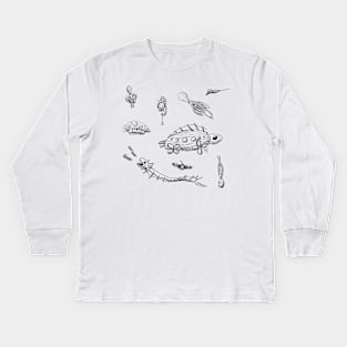 Flying Sea Creatures Kids Long Sleeve T-Shirt